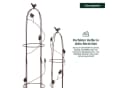 VERDOBA Rankhilfe Obelisk Metall 2er-Set Schwarz/Braun Bild 4