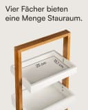 shelfmade Küchenregal mit 4 weißen Bambus Ebenen Bild 4