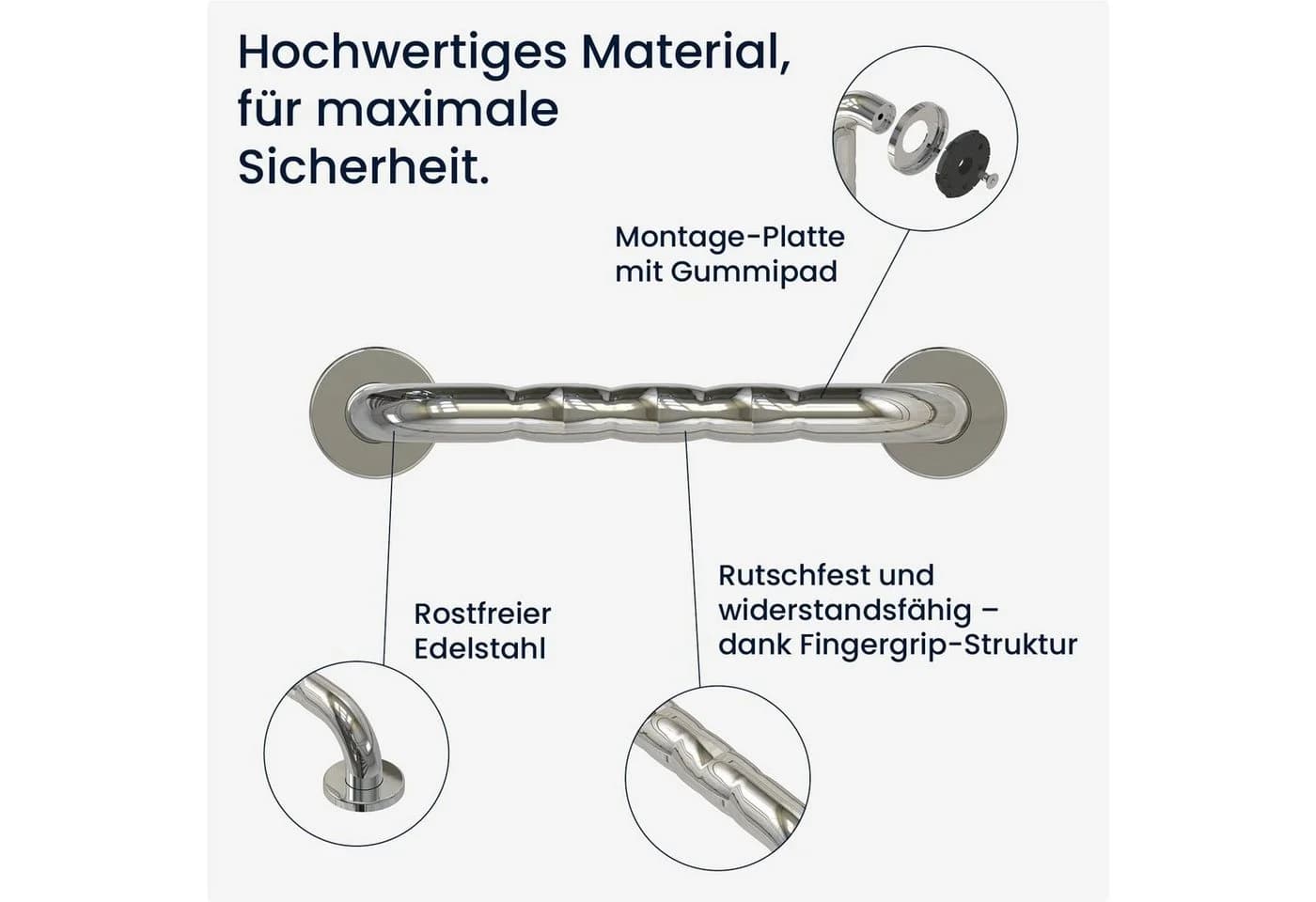 flexilife Haltegriff Edelstahl Badewannengriff Duschgriff - Bild 4