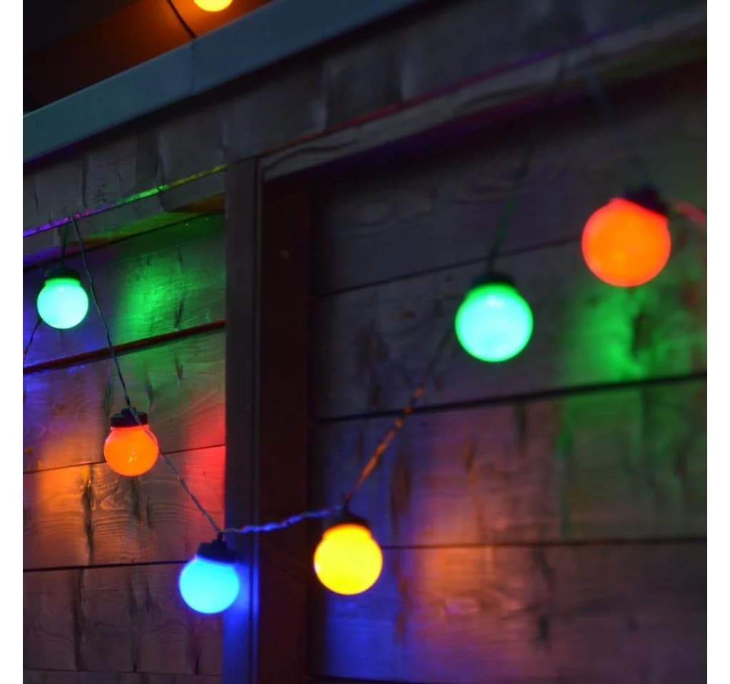 INtrenDU LED-Lichterkette Party bunt 12,5m mit 20 Kugeln - Bild 3