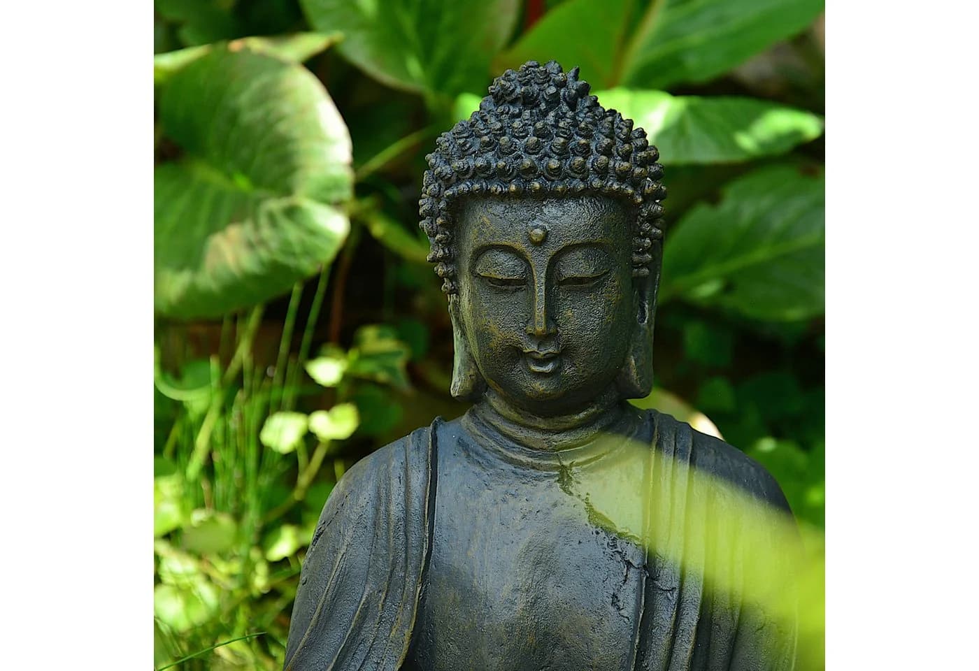 INtrenDU Dhyana-Buddha Gartenfigur 38cm Polyresin - Bild 4