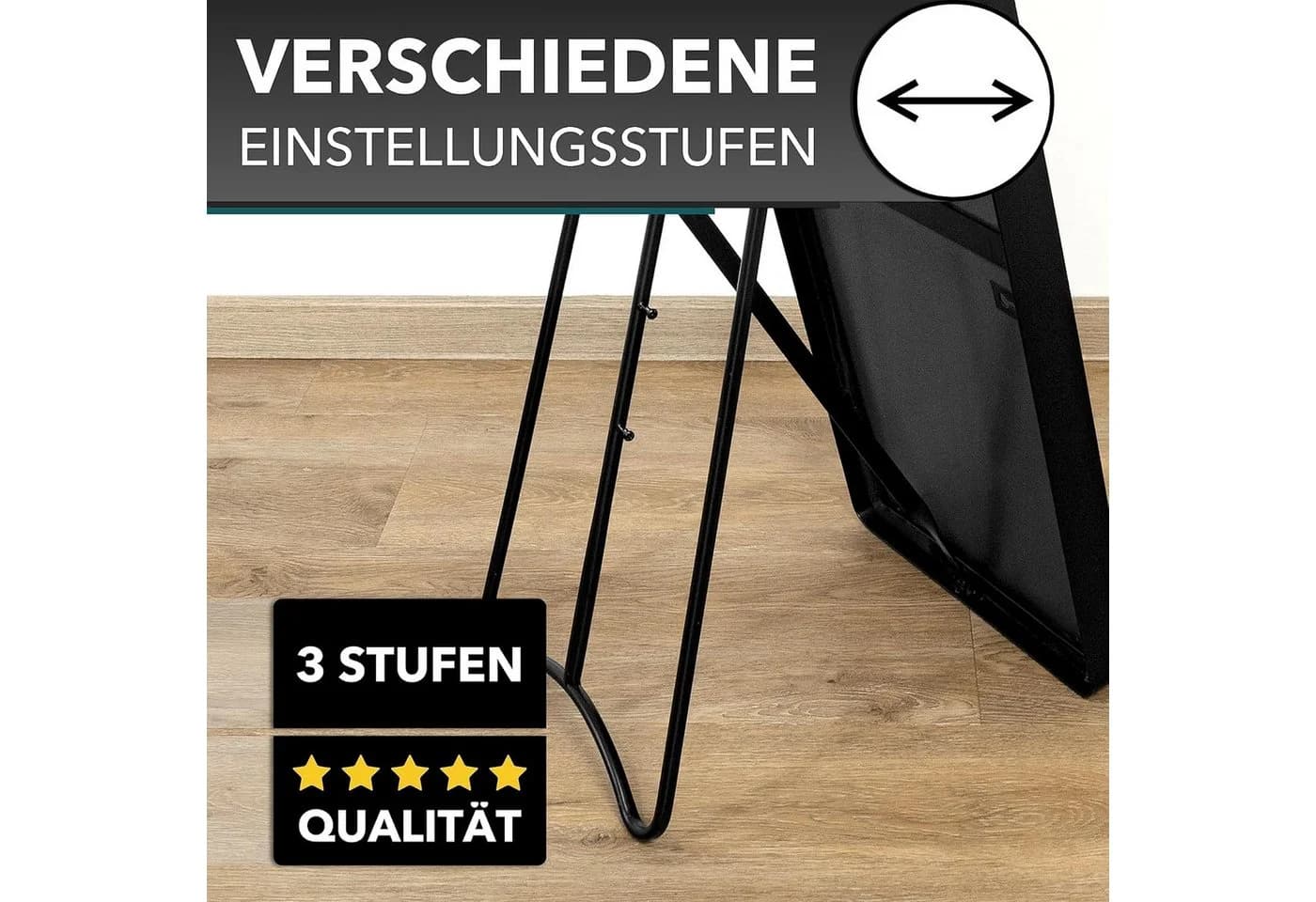 INtrenDU Standspiegel Ganzkörperspiegel Schwarz - Bild 4