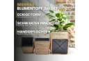 INtrenDU Blumentopf Seegras Eckig 3er Set mit Innentopf Schwarz Bild 1