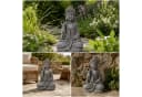 INtrenDU Buddhafigur Gartenfigur 40 cm steingrau wetterfest Bild 3