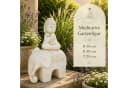 INtrenDU Gartenfigur Buddha auf Elefant 56 cm weiß Bild 1