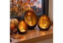 INtrenDU Teelichthalter oval 3er-Set Metall schwarz matt gold Bild 2