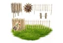 Floranica Staketenzaun aus Haselnuss Holz Gartenzaun Braun Bild 2