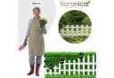 Floranica Zierzaun aus Kiefernholz, Beetumrandung, Steckzaun, Weiß Bild 3