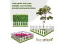 Floranica Zierzaun aus Kiefernholz, Beetumrandung, Steckzaun, Weiß Bild 4