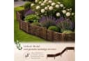 Floranica Weidenzaun Beeteinfassung Beetbegrenzung aus Weide Steckzaun Braun Bild 5