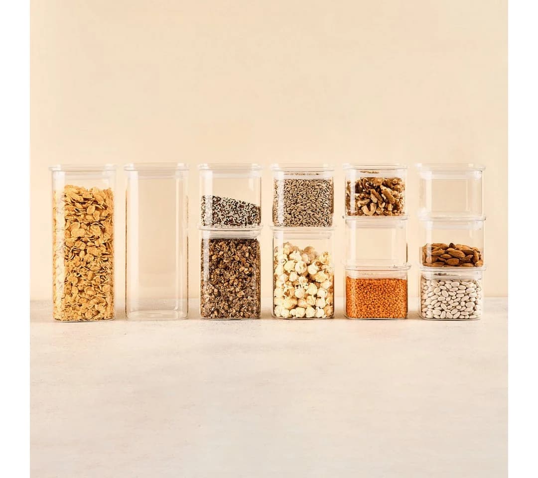 Lieblingsglas Vorratsglas Set Midi 12-tlg. Eckig Glas Transparent - Bild 5