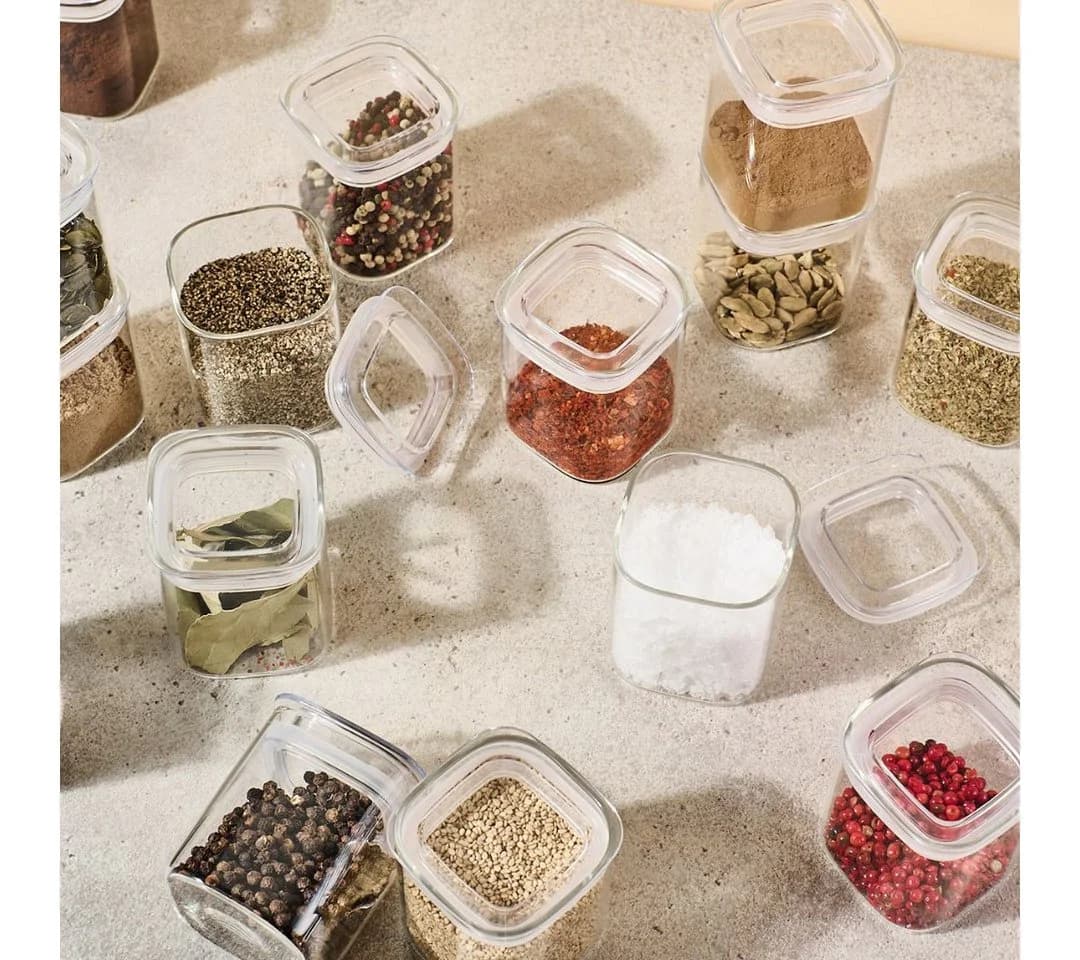 Lieblingsglas Gewürzglas-Set 20-tlg. Eckig Glas Weiß - Bild 3