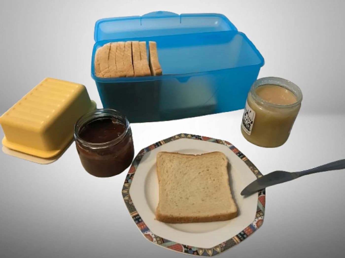 Lomatek Toastbrotbox Vorratsdose BPA-frei Kunststoff blau