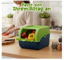 Lomatek Aufbewahrungsbox 5L Stapelbar mit Lüftung Anthrazit/Grün Bild 1
