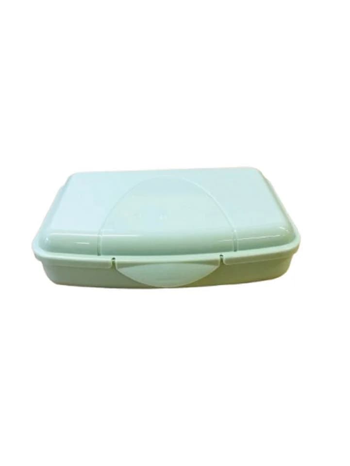 Lomatek Lunchbox flache Vesperdose 0,5l Klickverschluss Braun/Grün - Bild 2
