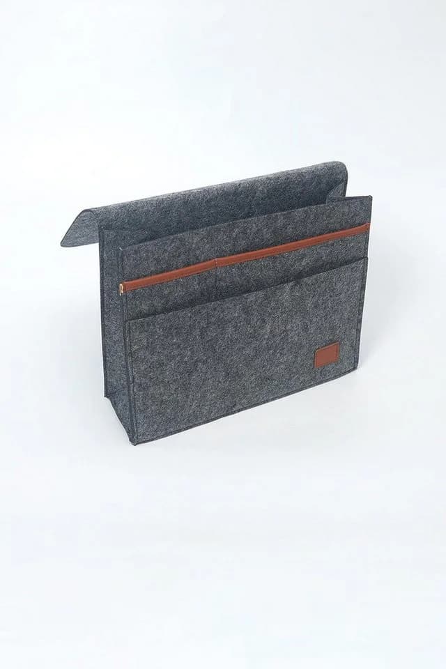 hausleben Betttasche Hellgrau Bett- und Sofa-Organizer aus Filz