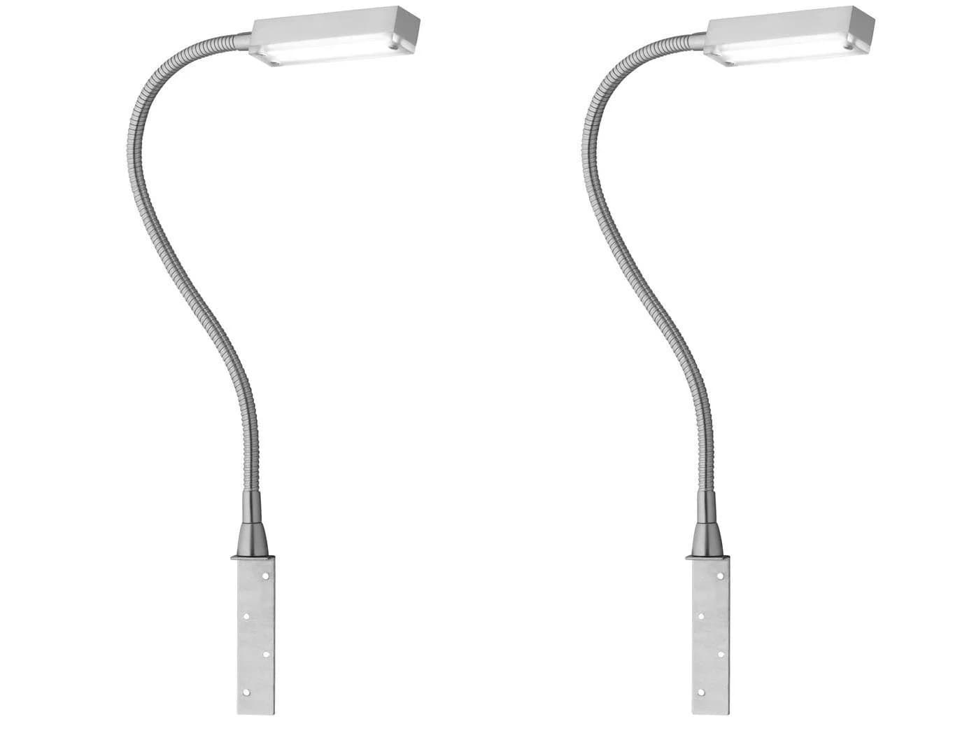 FISCHER & HONSEL LED Leselampe, LED fest integriert, Warmweiß, 2er SET Bett-Leuchten für Kopfende Couch, Schwanenhals-Lampen dimmbar - Bild 2