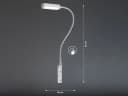 FISCHER & HONSEL LED Leselampe, LED fest integriert, Warmweiß, 2er SET Bett-Leuchten für Kopfende Couch, Schwanenhals-Lampen dimmbar Bild 4