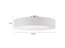 Trio Leuchten LED Deckenleuchte Warmweiß Stoff Lampenschirm Weiß Bild 4