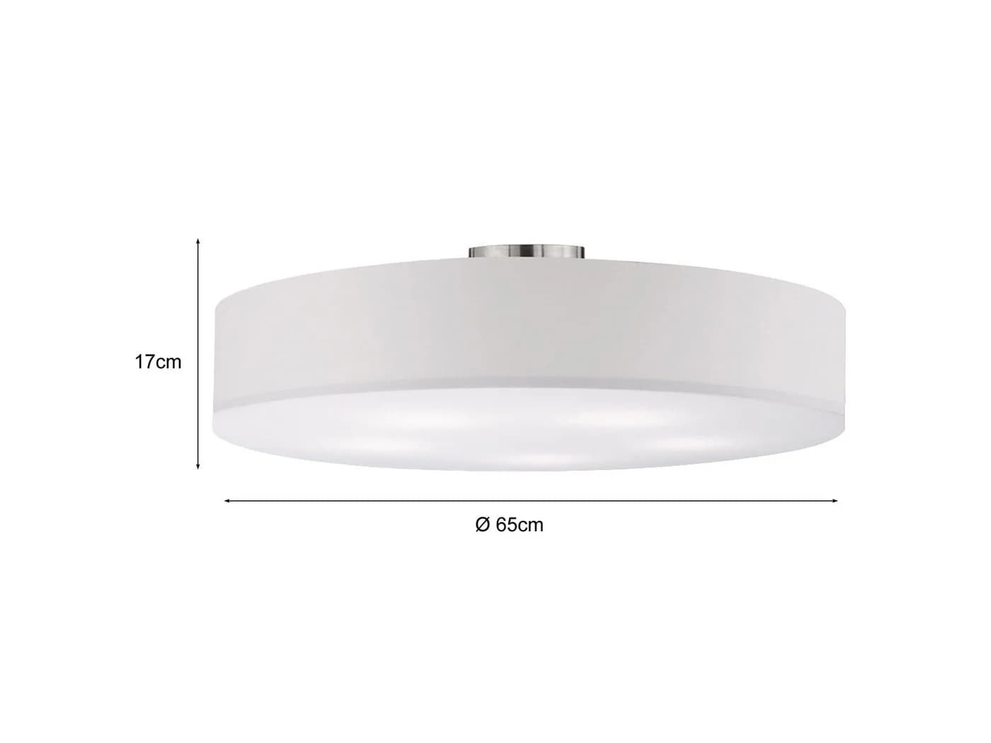 Trio Leuchten LED Deckenleuchte Warmweiß Stoff Lampenschirm Weiß - Bild 4