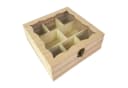 Mojawo Teebox Holz Natur mit Glasdeckel 8 Fächer Bild 4