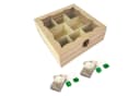 Mojawo Teebox Holz Natur mit Glasdeckel 8 Fächer Bild 5