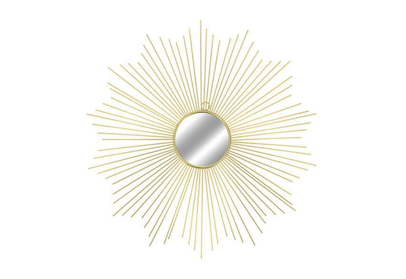 Mojawo Wandspiegel Sonne Gold Metall Ø65cm Hängespiegel - Bild 2