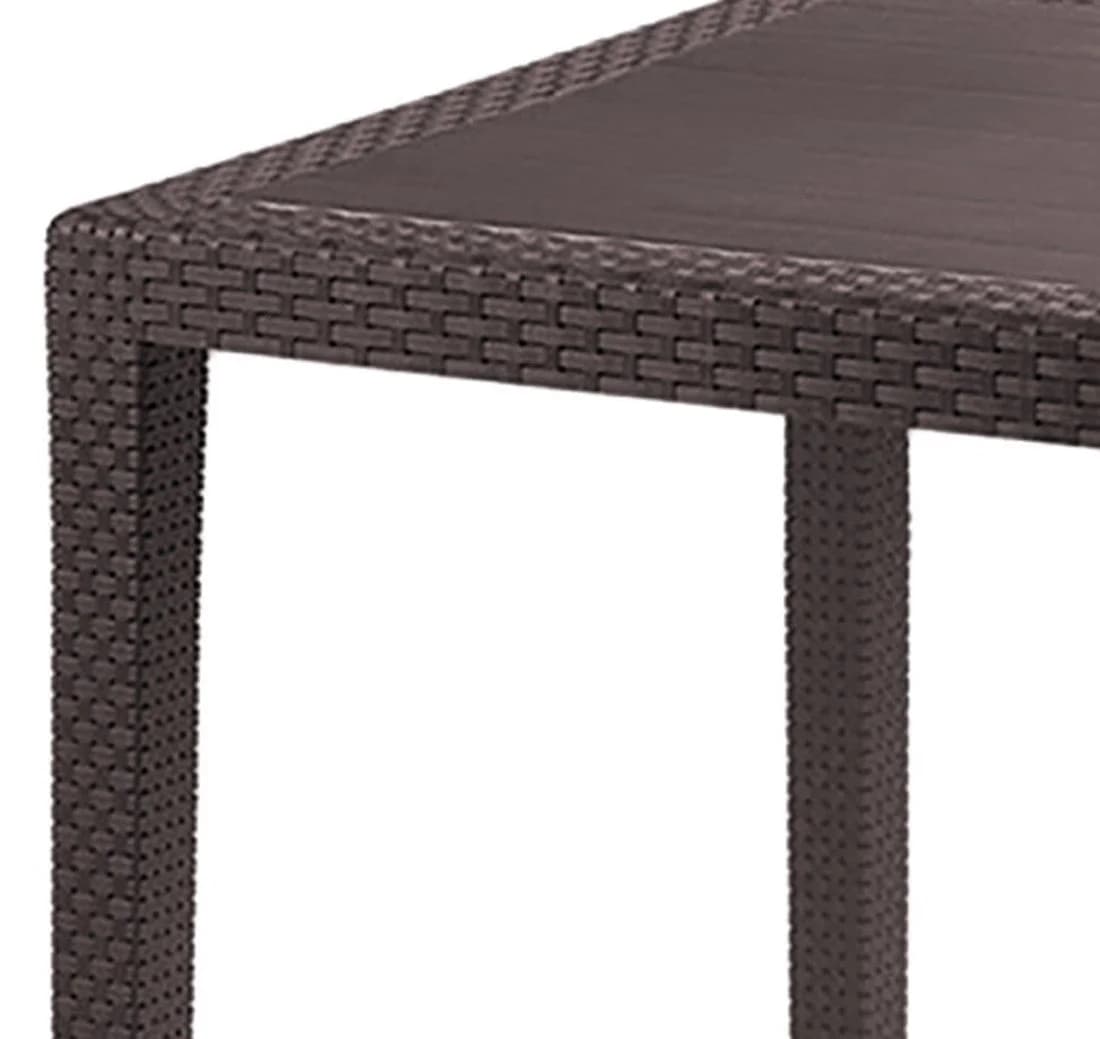 Mojawo Gartentisch Rattan-Optik Mokka - Bild 3