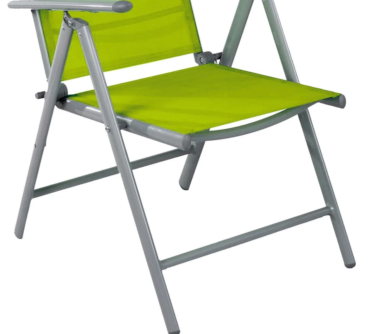 Mojawo Gartenstuhl Hochlehner Klappstuhl Aluminium Silbergrau/Lime - Bild 3
