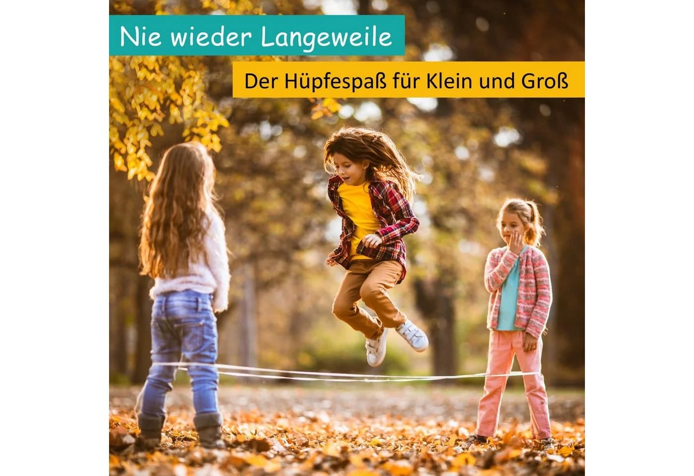 GLÜCKSWOLKE Gummitwist Set mit Buch & Videothek - 4m Hüpfgummi Grün - Bild 5
