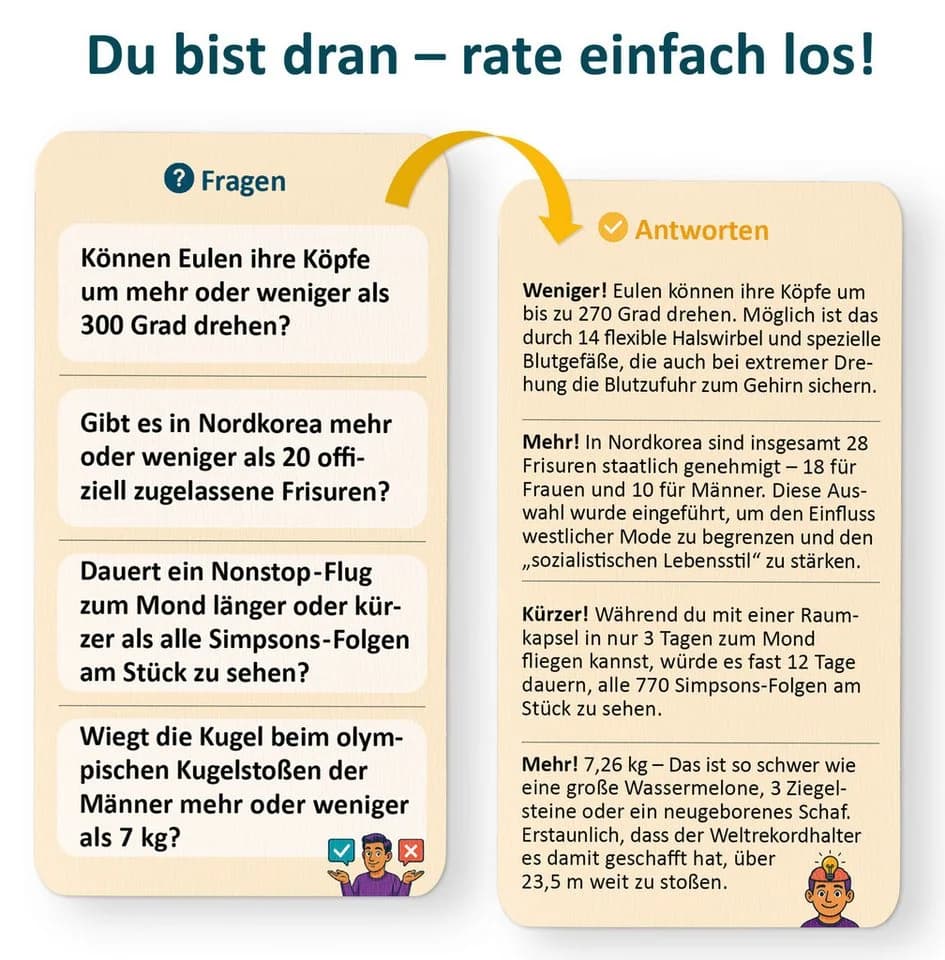 GLÜCKSWOLKE Wissen oder Wahnsinn Quizspiel Ab 2 Personen - Bild 3
