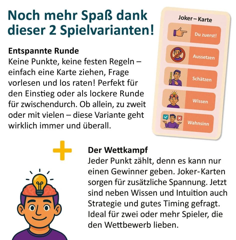 GLÜCKSWOLKE Wissen oder Wahnsinn Quizspiel Ab 2 Personen - Bild 4