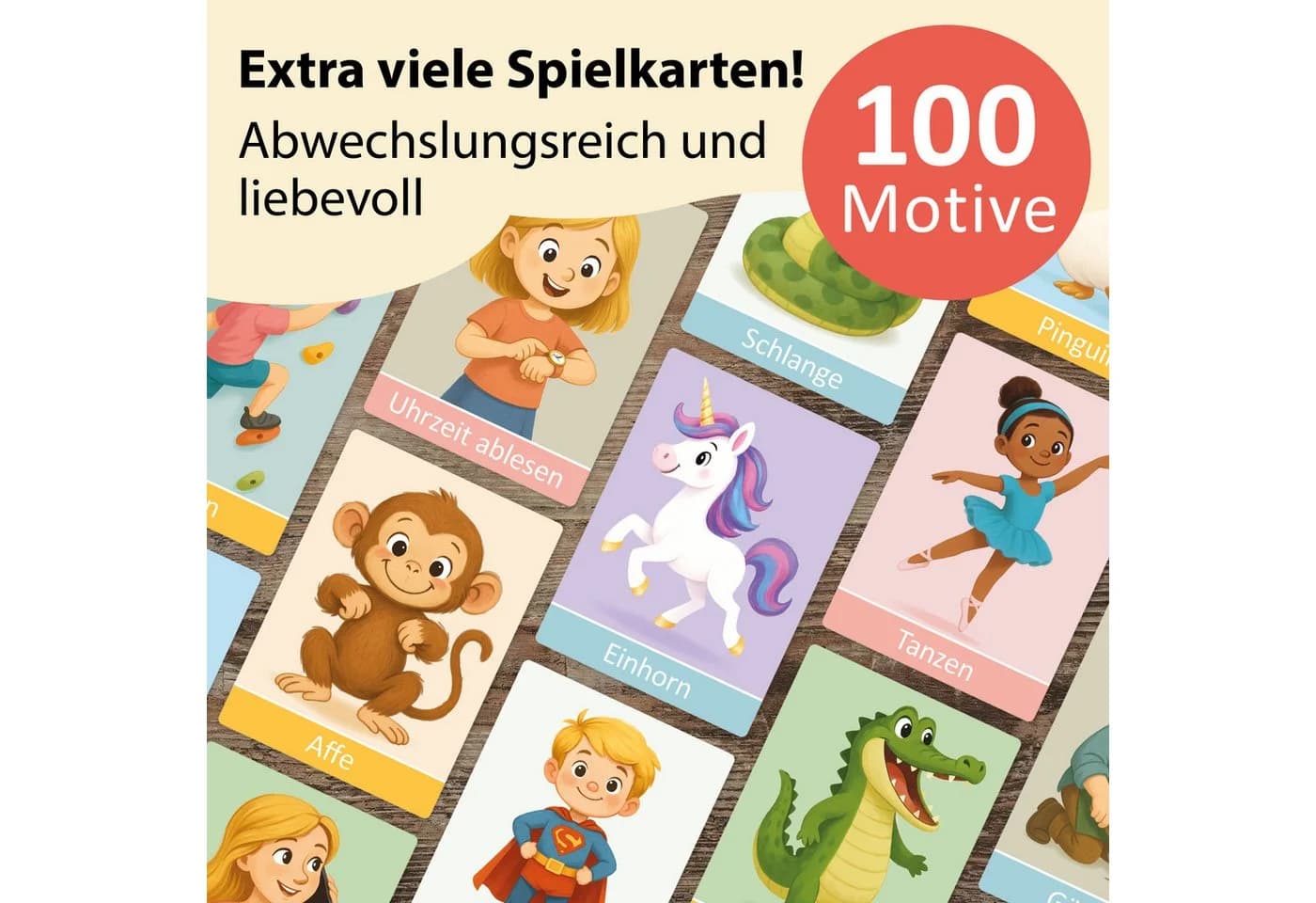 GLÜCKSWOLKE Spiel Pantomime für Kinder - 100 Spielkarten - Bild 3