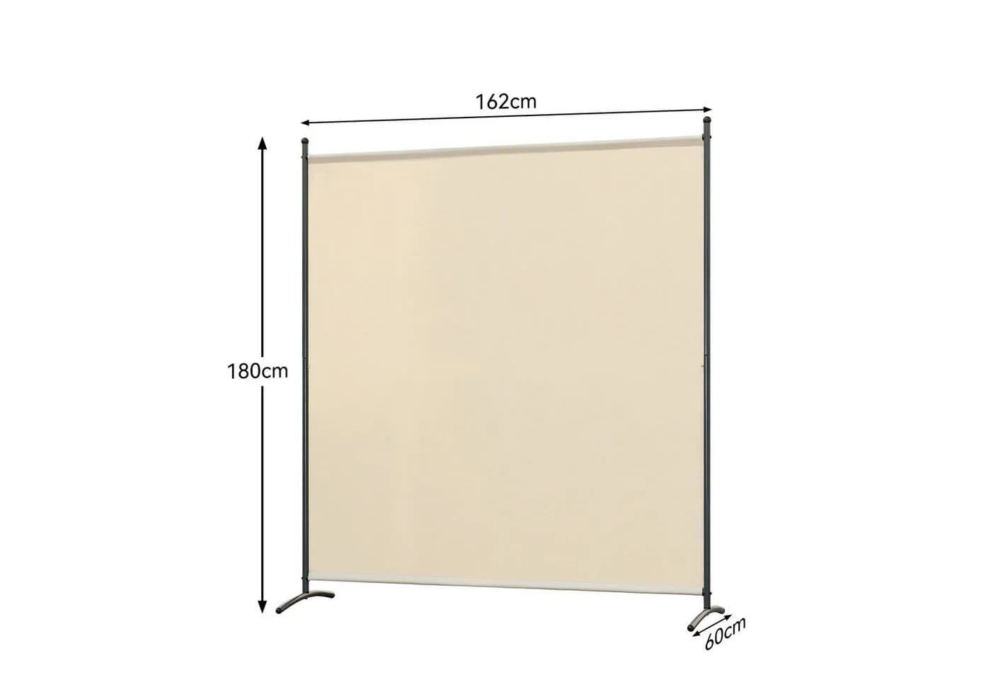 Angel Living Senkrechtmarkise Raumteiler Paravent Sichtschutz Beige/Grau/Weiß