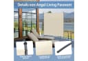 Angel Living Senkrechtmarkise Raumteiler Paravent Sichtschutz Beige/Grau/Weiß Bild 5
