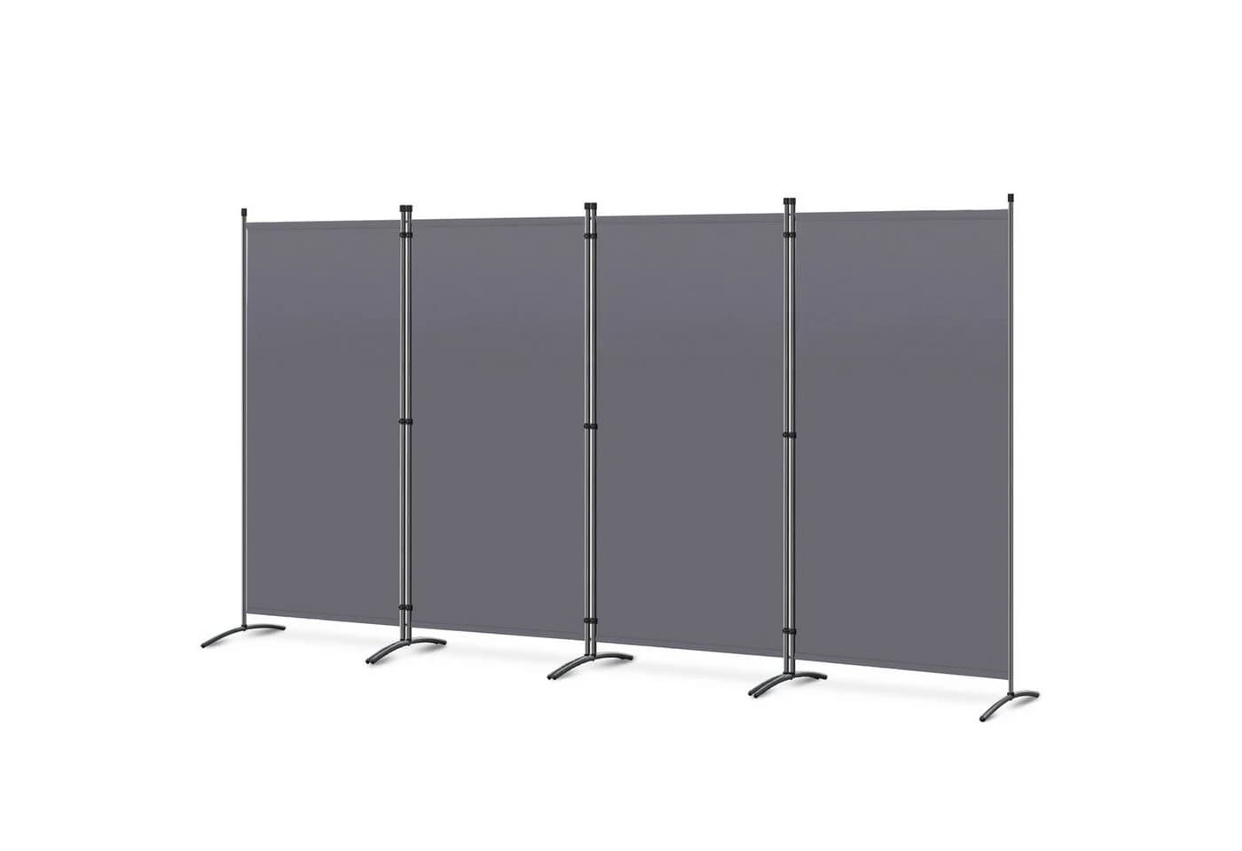 Angel Living 4-teiliger Paravent Sichtschutz Beige/Grau/Weiß - Bild 2