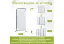 Angel Living Klappbarer Paravent Sichtschutzwand Weiß/Beige Bild 3