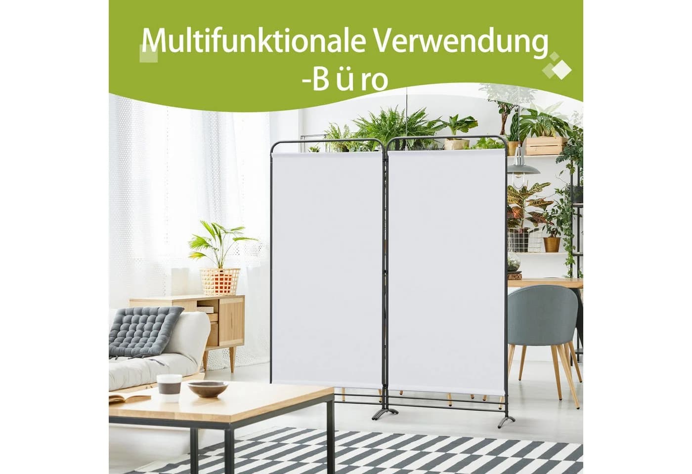 Angel Living Paravent 2-teilig klappbar Sichtschutzwand - Bild 5