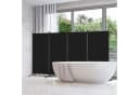 Angel Living Raumteiler Paravent 4-teilig Schwarz Stahl Polyester Bild 5