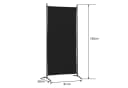 Angel Living Paravent Raumteiler-Paravent 81x180 cm Sichtschutz Stahl Polyester Schwarz Bild 1