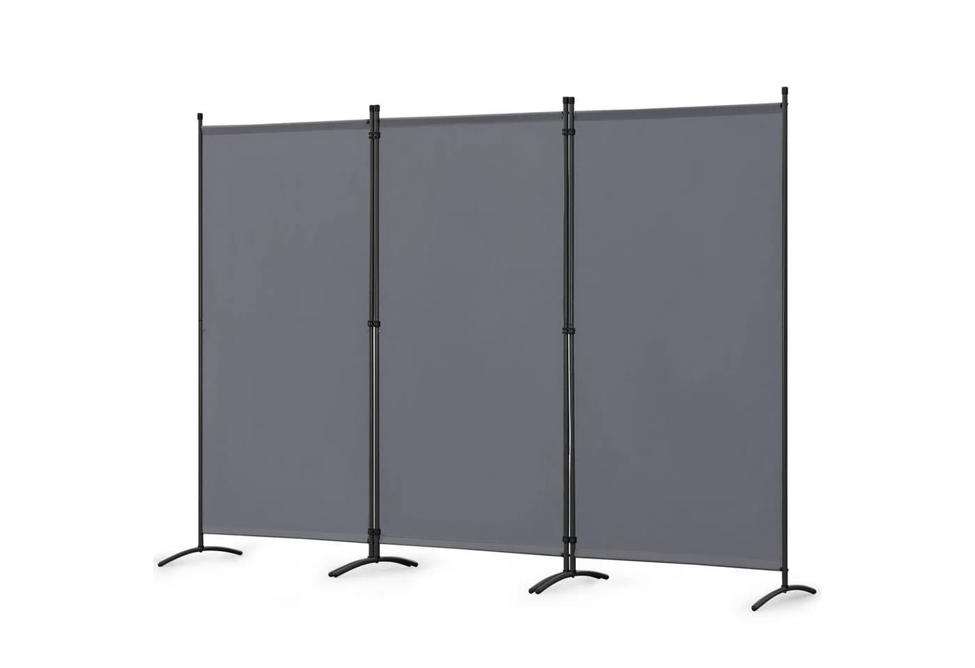 Angel Living 3-teiliger Paravent Raumteiler Sichtschutz Stahl Polyester - Bild 2
