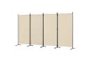 Angel Living 4-teiliger Paravent Raumteiler Sichtschutz Beige Bild 2