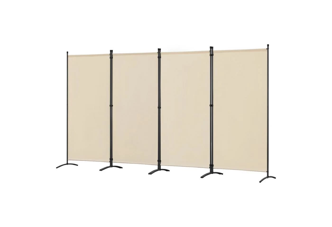 Angel Living 4-teiliger Paravent Raumteiler Sichtschutz Beige - Bild 2