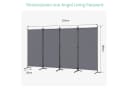 Angel Living Paravent 4-teilig Raumteiler Stahl Polyester Bild 1