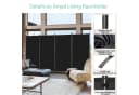 Angel Living 4-teiliger Paravent Raumteiler Sichtschutz Stahl Polyester Bild 3