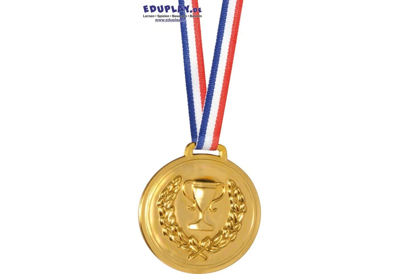 EDUPLAY Lernspielzeug Kunststoff-Medaille mit Sicherheitsverschluss gold - Bild 2