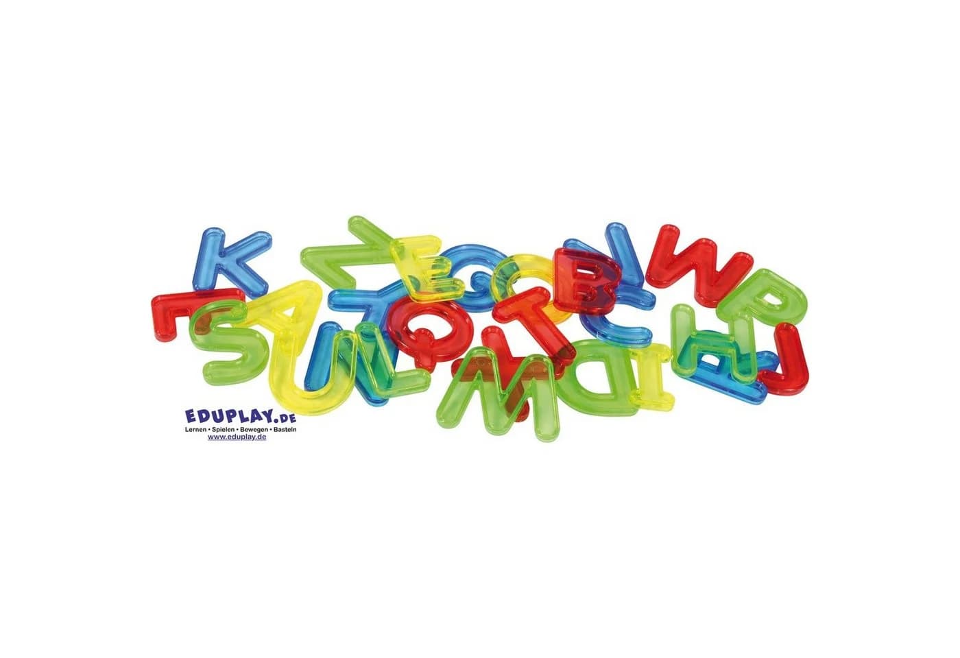 EDUPLAY Lernspielzeug Transparente Buchstaben Bunt 26-teilig