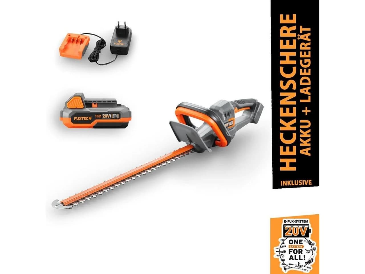 FUXTEC Akku-Heckenschere FX-E1HS20-SET, 20V, 52cm Arbeitsbereich, 2Ah-Akku - Bild 2