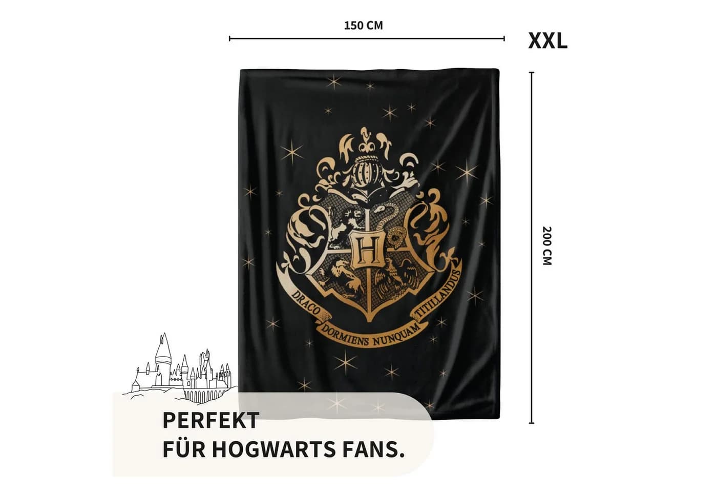 MTOnlinehandel Harry Potter Wohndecke Coral Fleece 150x200 cm - Bild 5