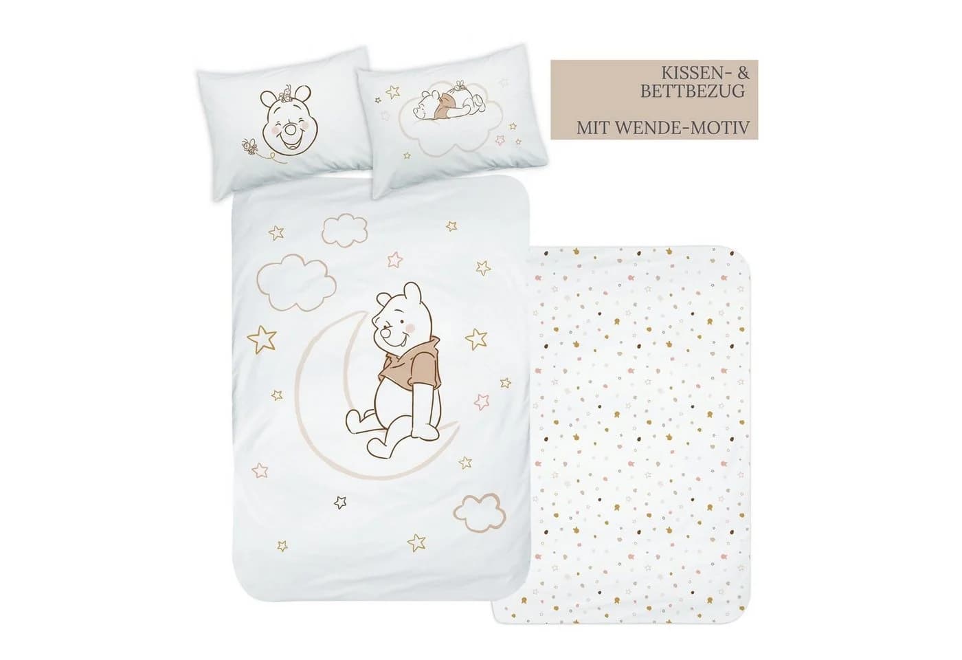 MTOnlinehandel Babybettwäsche Winnie Pooh 2-teilig Baumwolle Flanell - Bild 5
